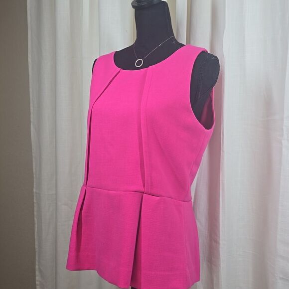Michael Kors Hot Pink Peplum Blouse - Picture 11 of 16